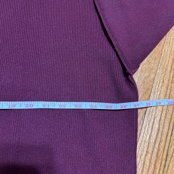 Lillusory  Wine Colored oversized slouchy Balloon Sleeve sweater Sz L - Picture 7 of 10